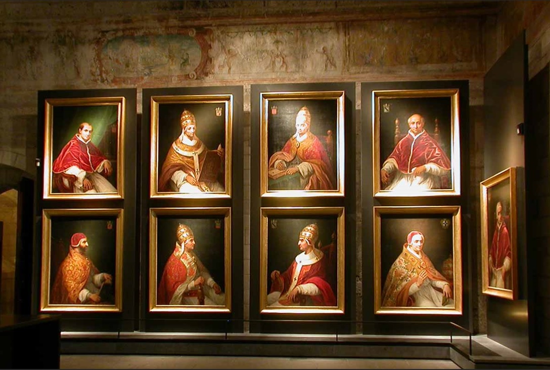 Popes portraits at the pope palace
